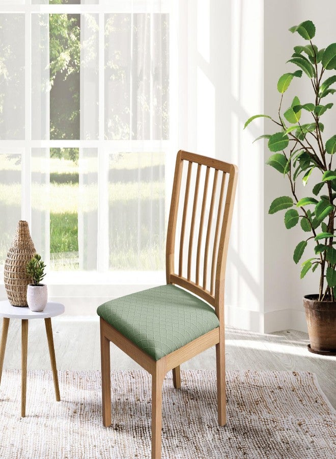 SPRINGRICO أغطية مقاعد SPRINGRICO مقاومة للماء بنسبة 100% لكراسي غرفة الطعام، طقم من 4 قطع، أغطية وسائد مقاعد قابلة للغسل، أغطية كراسي المطبخ (عبوة من 4 قطع، لون أخضر داكن مقاوم للماء) - Image 3